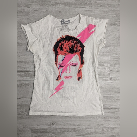 David Bowie DIY'd Slashed Back Tee - Picture 1 of 3